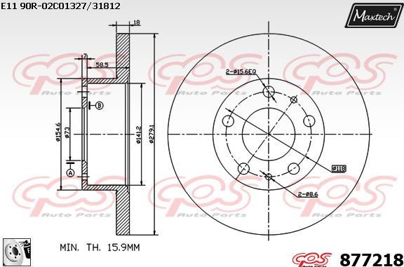 Maxtech 855098 - Bremžu diski autodraugiem.lv