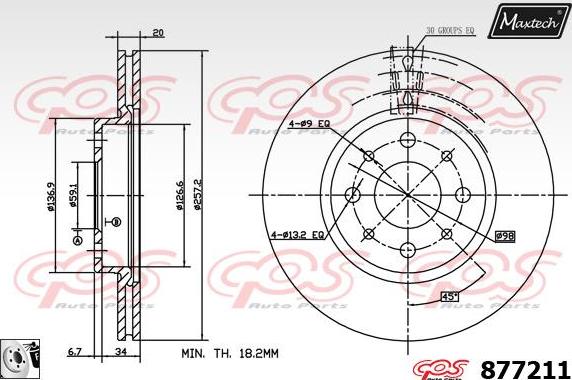 Maxtech 855092 - Bremžu diski autodraugiem.lv