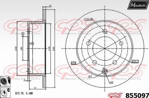 Maxtech 855097.6060 - Bremžu diski autodraugiem.lv