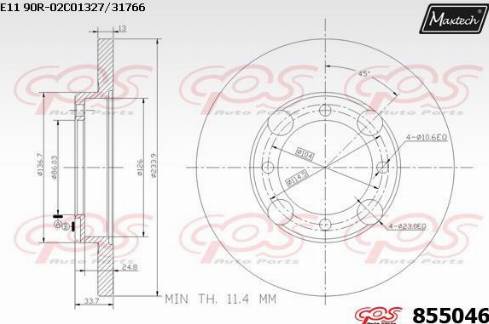 Maxtech 855046.0000 - Bremžu diski autodraugiem.lv