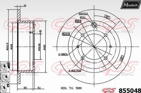 Maxtech 855048.6980 - Bremžu diski autodraugiem.lv