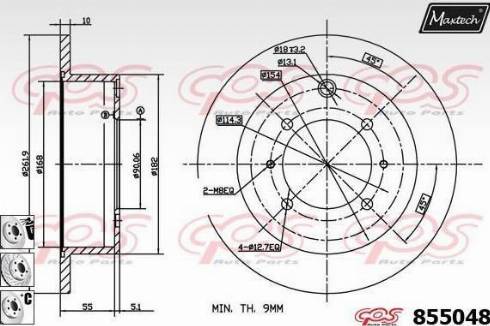 Maxtech 855048.6880 - Bremžu diski autodraugiem.lv