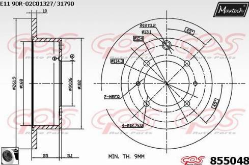 Maxtech 855048.0060 - Bremžu diski autodraugiem.lv