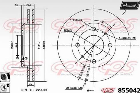 Maxtech 855042.6060 - Bremžu diski autodraugiem.lv