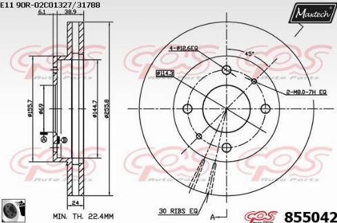 Maxtech 855042.0060 - Bremžu diski autodraugiem.lv