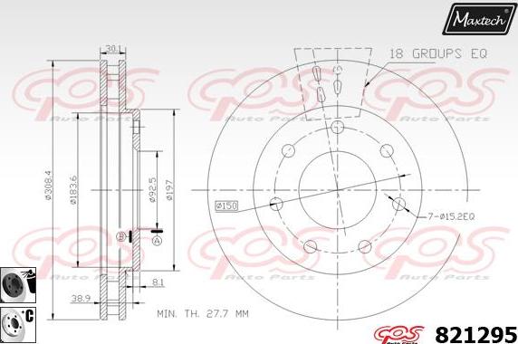 Maxtech 855042 - Bremžu diski autodraugiem.lv