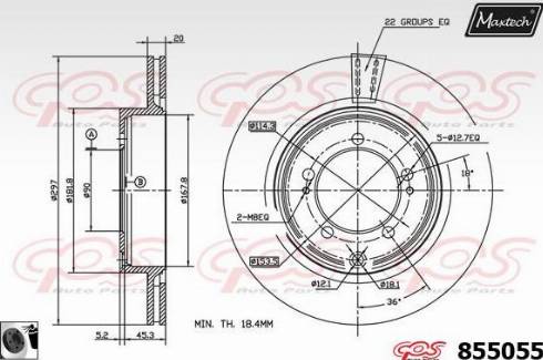 Maxtech 855055.0060 - Bremžu diski autodraugiem.lv