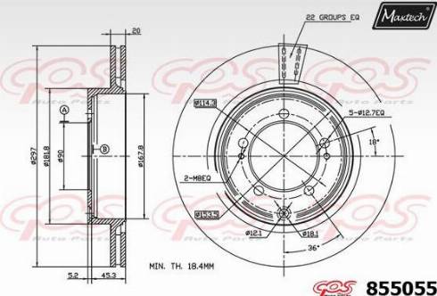 Maxtech 855055.0000 - Bremžu diski autodraugiem.lv