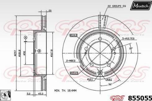 Maxtech 855055.0080 - Bremžu diski autodraugiem.lv