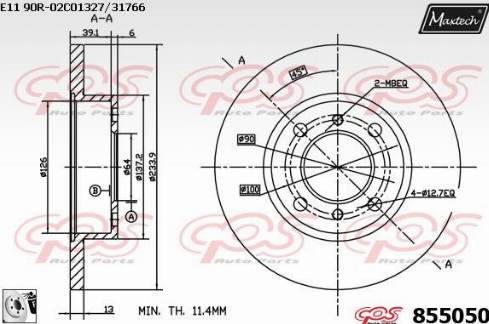 Maxtech 855050.0080 - Bremžu diski autodraugiem.lv