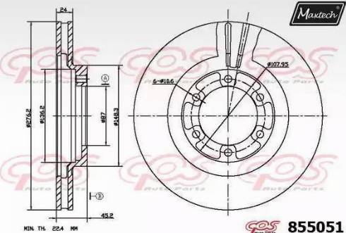 Maxtech 855051.0000 - Bremžu diski autodraugiem.lv