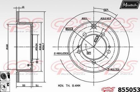 Maxtech 855053.6060 - Bremžu diski autodraugiem.lv