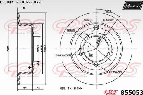 Maxtech 855053.0000 - Bremžu diski autodraugiem.lv