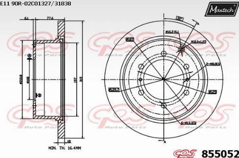 Maxtech 855052.0000 - Bremžu diski autodraugiem.lv