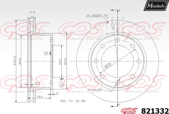 Maxtech 855052 - Bremžu diski autodraugiem.lv