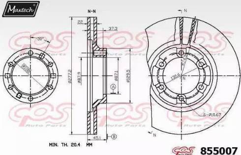 Maxtech 855007.6060 - Bremžu diski autodraugiem.lv