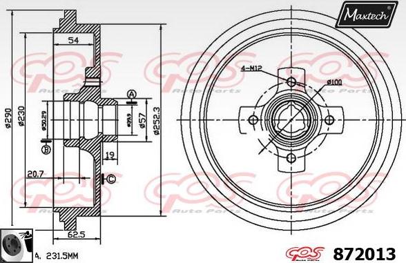 Maxtech 855007 - Bremžu diski autodraugiem.lv