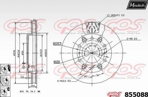 Maxtech 855088.6980 - Bremžu diski autodraugiem.lv