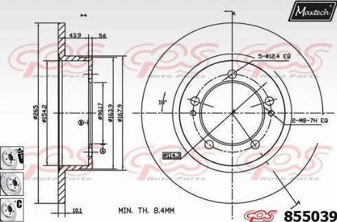 Maxtech 855039.6980 - Bremžu diski autodraugiem.lv