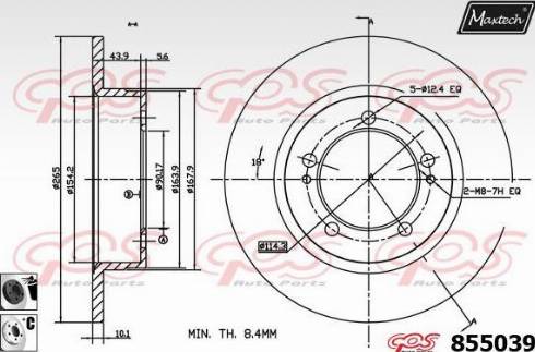 Maxtech 855039.6060 - Bremžu diski autodraugiem.lv