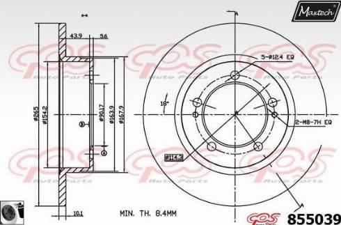 Maxtech 855039.0060 - Bremžu diski autodraugiem.lv