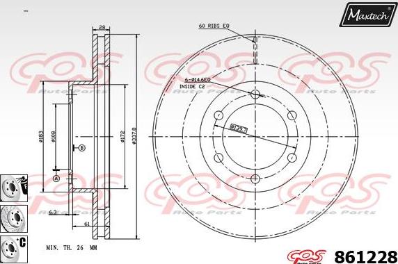 Maxtech 861234 - Bremžu diski autodraugiem.lv