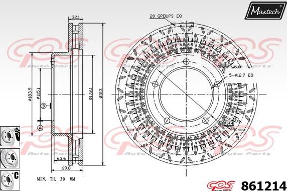 Maxtech 875301 - Bremžu diski autodraugiem.lv