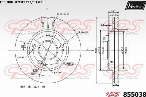 Maxtech 855038.0000 - Bremžu diski autodraugiem.lv