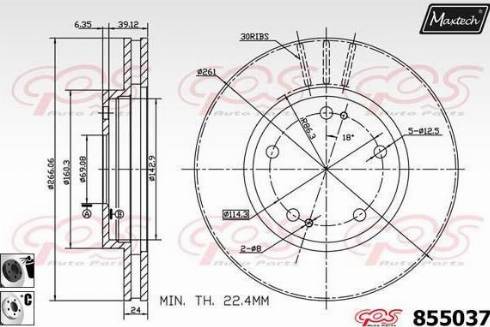 Maxtech 855037.6060 - Bremžu diski autodraugiem.lv