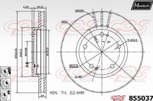 Maxtech 855037.6880 - Bremžu diski autodraugiem.lv