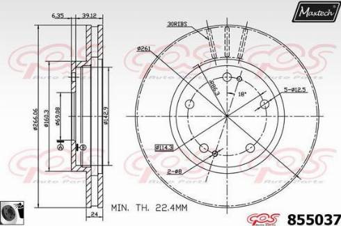 Maxtech 855037.0060 - Bremžu diski autodraugiem.lv