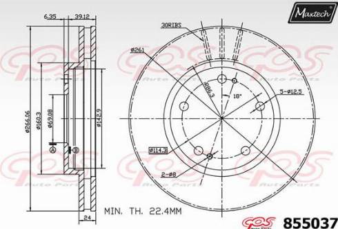 Maxtech 855037.0000 - Bremžu diski autodraugiem.lv