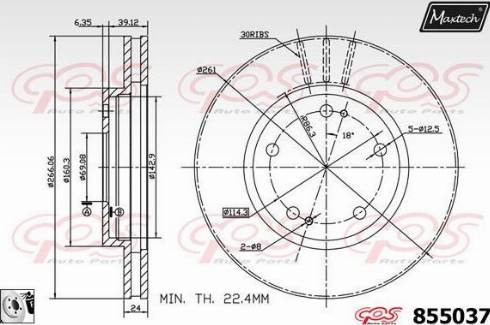 Maxtech 855037.0080 - Bremžu diski autodraugiem.lv