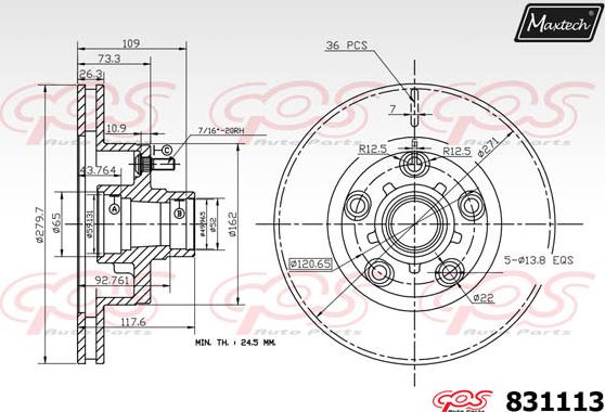 Maxtech 855101 - Bremžu diski autodraugiem.lv