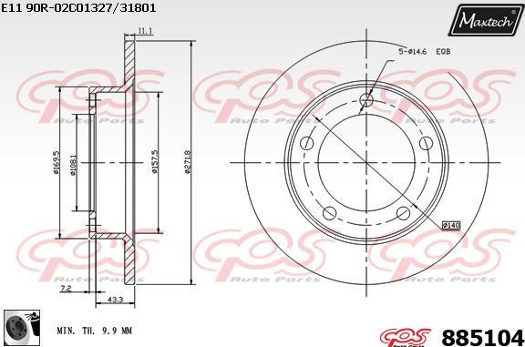 Maxtech 855103 - Bremžu diski autodraugiem.lv