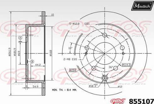 Maxtech 855107.0000 - Bremžu diski autodraugiem.lv