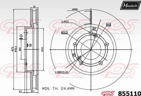 Maxtech 855110.0000 - Bremžu diski autodraugiem.lv