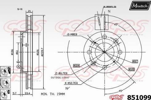 Maxtech 851099.6880 - Bremžu diski autodraugiem.lv