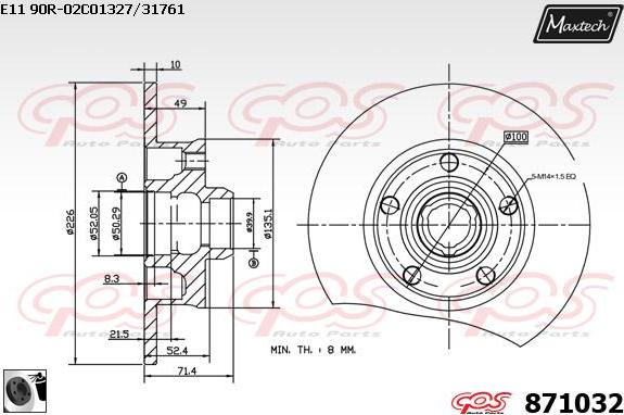 Maxtech 851099 - Bremžu diski autodraugiem.lv