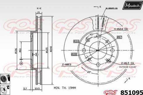 Maxtech 851095.6060 - Bremžu diski autodraugiem.lv