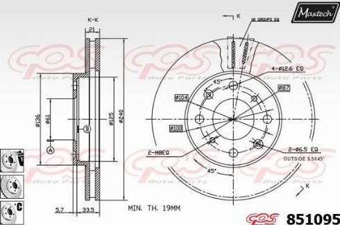 Maxtech 851095.6880 - Bremžu diski autodraugiem.lv