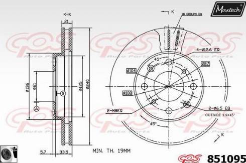 Maxtech 851095.0060 - Bremžu diski autodraugiem.lv