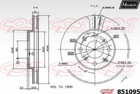 Maxtech 851095.0000 - Bremžu diski autodraugiem.lv