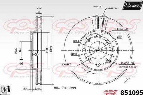 Maxtech 851095.0080 - Bremžu diski autodraugiem.lv