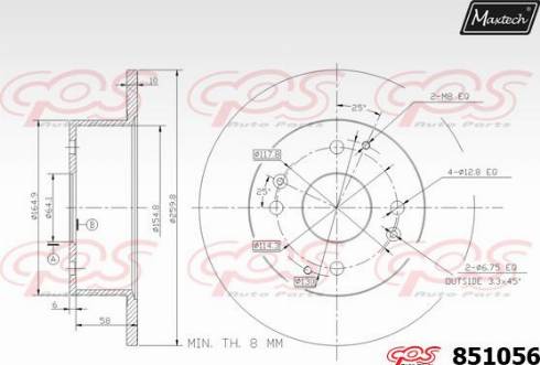 Maxtech 851056.0000 - Bremžu diski autodraugiem.lv