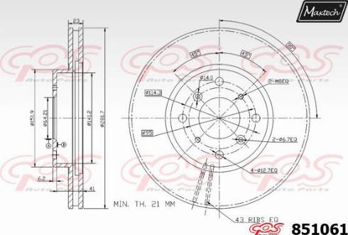 Maxtech 851061.0000 - Bremžu diski autodraugiem.lv