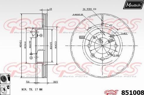 Maxtech 851008.6060 - Bremžu diski autodraugiem.lv