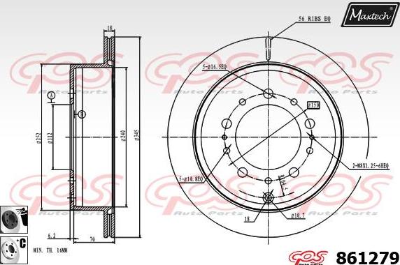 Maxtech 851002 - Bremžu diski autodraugiem.lv