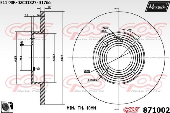 Maxtech 851081 - Bremžu diski autodraugiem.lv