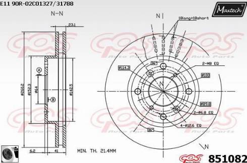 Maxtech 851082.0060 - Bremžu diski autodraugiem.lv